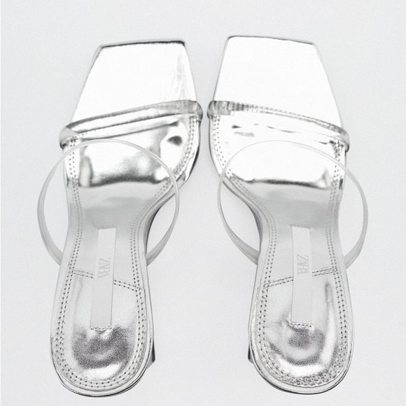 ZARA CHUNKY METHACRYLATE WEDGE SANDALS 6.5 - Picture 3 of 7